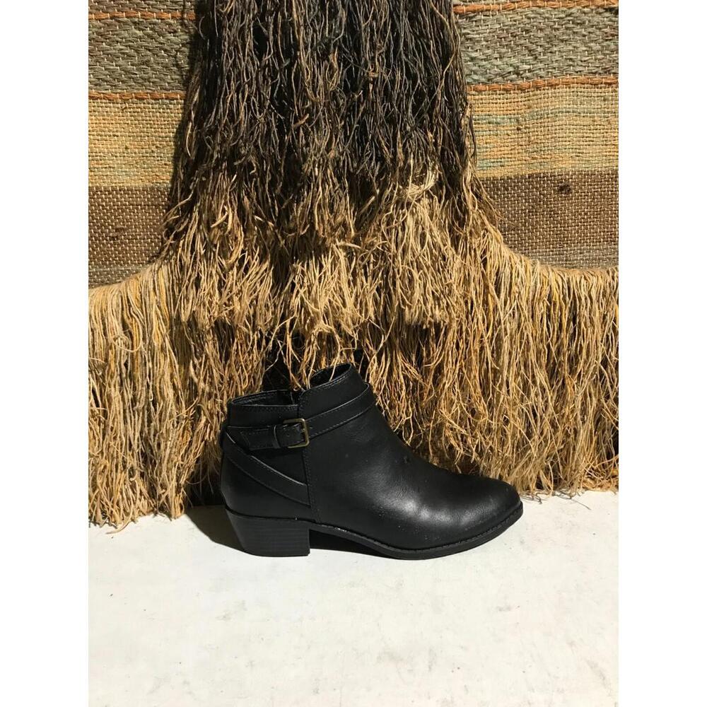 American Eagle Outfitters Black ZIP Buckled Ankle Boots US Women Size 8